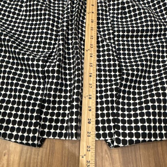 Essentials by ABS Inverted Pleat Women's Black/Cream Checked Size 12 NEW‎ NWT - Picture 5 of 5